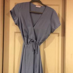Short sleeve wrap dress
